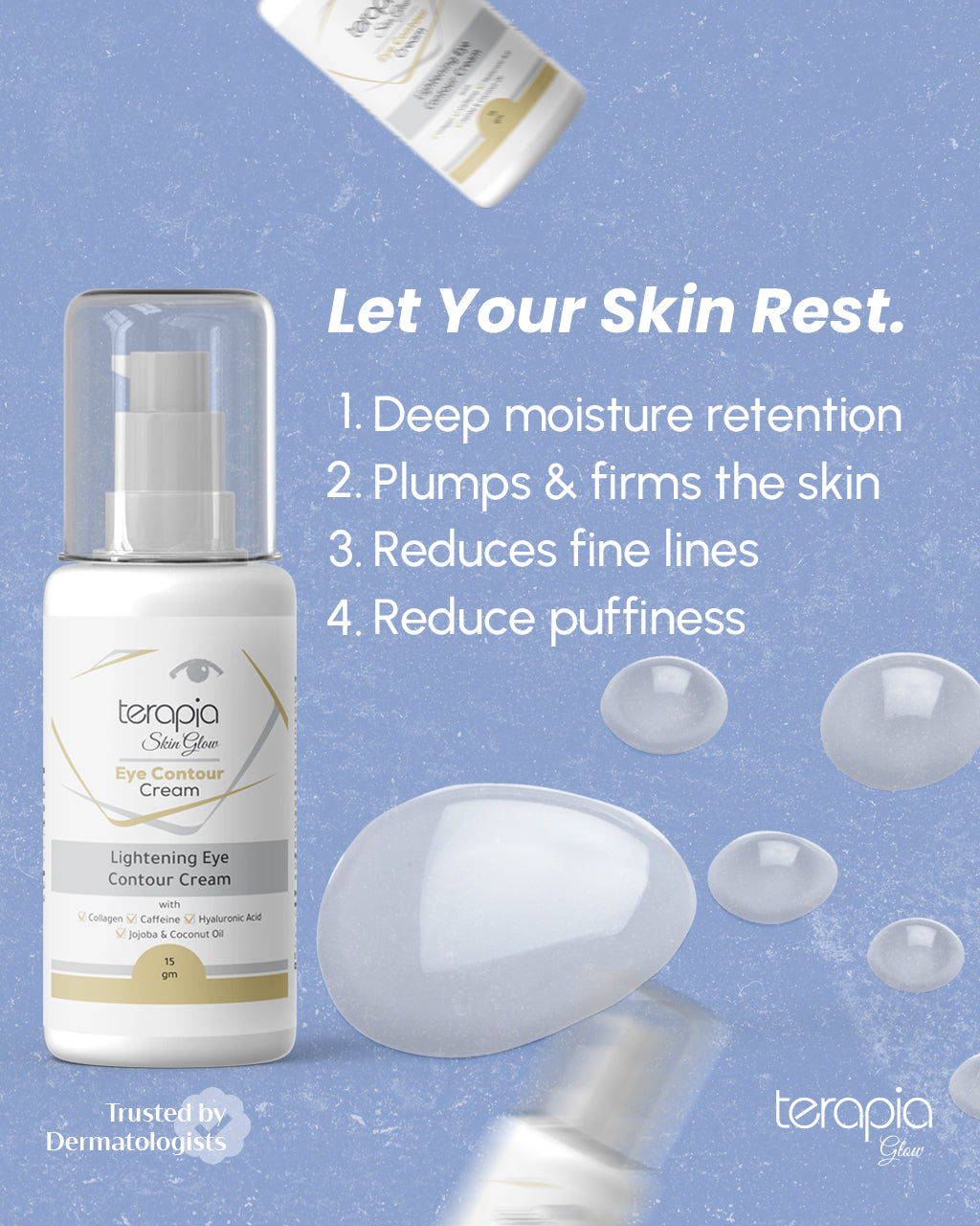 Eye Contour Cream Reduces Dark Circles, Anti-Wrinkles with Hyaluronic Acid 15 gm