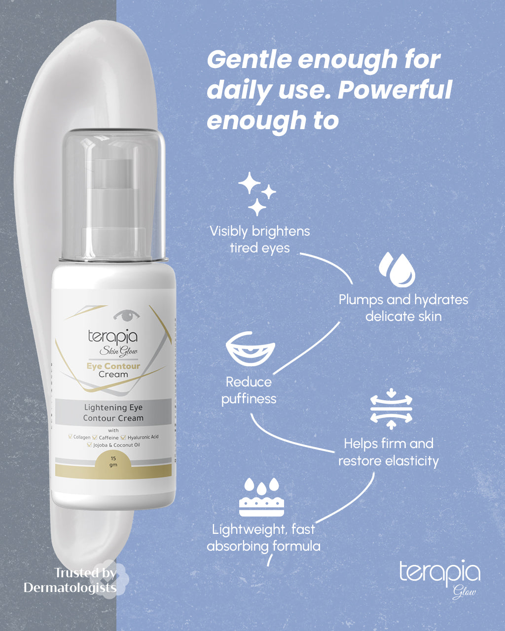 Eye Contour Cream Reduces Dark Circles, Anti-Wrinkles with Hyaluronic Acid 15 gm